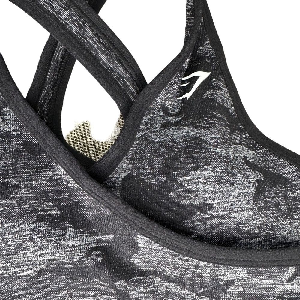 Gymshark Sports Bra Black Camo XS - Picture 3 of 4